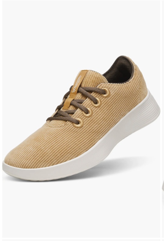Allbirds Natural Runner Go Sneaker Shoes Stoney Beige Colorway Corduroy - Size 7